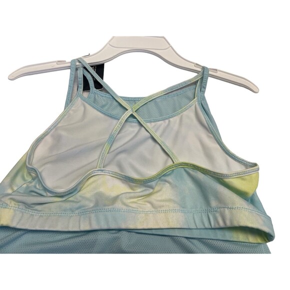 New Ideology Girls Layered-Look Active Tank Light Blue overlay Size 16 XL - Picture 5 of 8